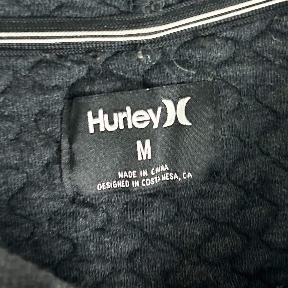 Hurley Mens Y2K Black Full Zip Hooded Jacket Size Medium - Picture 4 of 9
